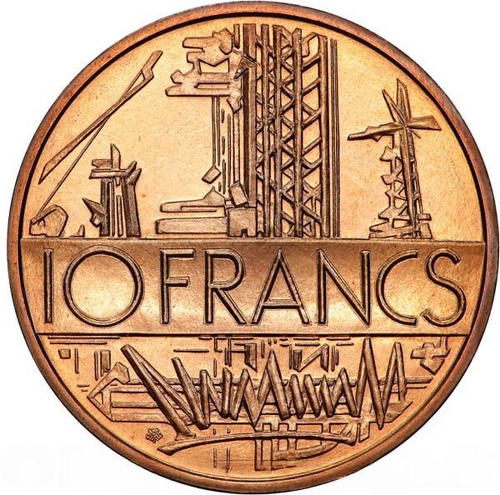 France 10 Francs 1975 - Mathieu Pessac, MS