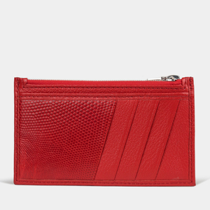 Кардхолдер-кошелек Franc из кожи козы красного цвета