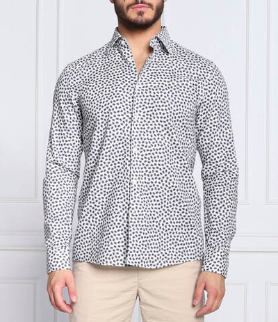 льняная рубашка c-hal-kent-c1-223 BOSS BLACK - белый(50474169)