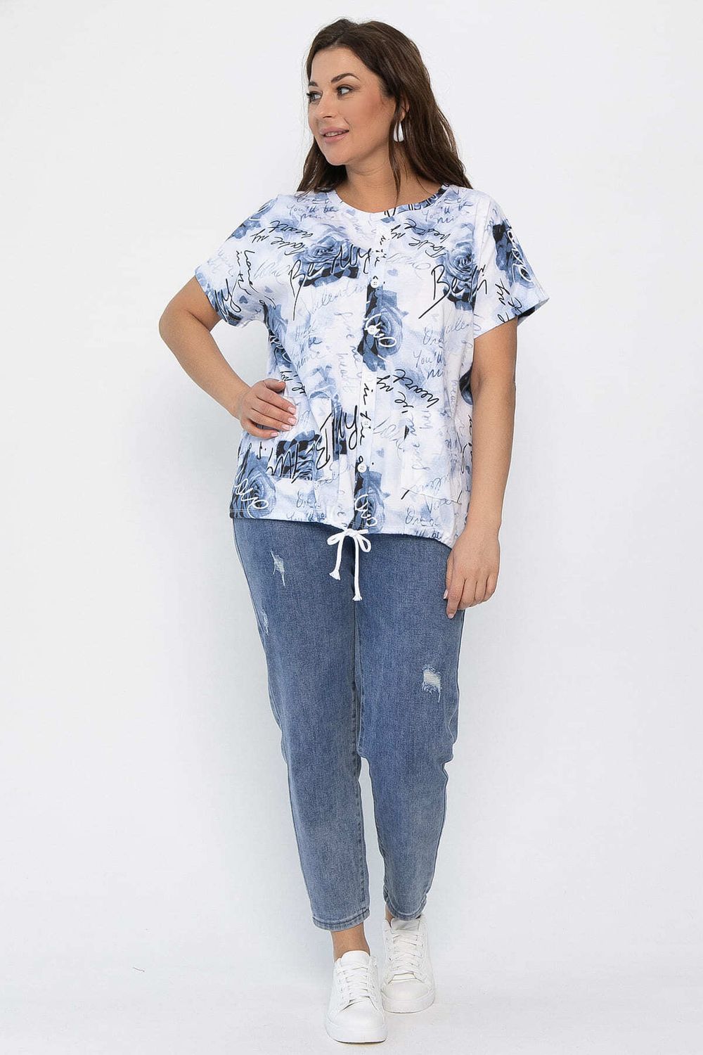 Блуза Велес (синяя) Б13758-20М LT Collection