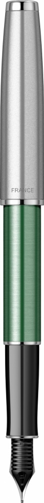 Перьевая ручка Parker Sonnet Essentials Green SB Steel CT 2169362, перо: F, цвет чернил black, в подарочной упаковке.