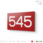 Номер на дверь 545, табличка на дверь для офиса, квартиры, кабинета, аудитории, склада, красная 120х70 мм, Айдентика Технолоджи