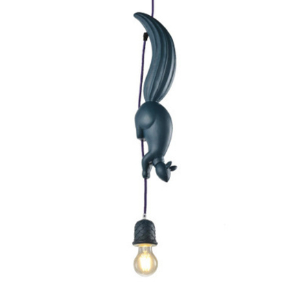 Pendant design lamp  SHERWOOD & ROBIN by Karman (Blue,  1 squirrel)