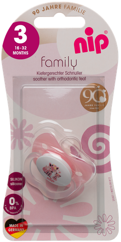 Пустышка силиконовая NIP "Family" 1 шт. лиса размер 3