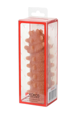 Насадка на фаллос с шипами и продолговатыми бугорками Extreme Sleeve 004 M-size - 14,7 см. (Цвет: телесный)