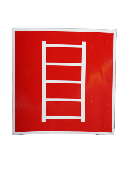 ТАБЛИЧКА ПВХ САМОКЛЕЙКА ПОЖАРНАЯ ЛЕСТНИЦА 200ММх200ММ