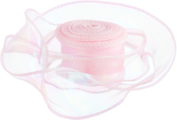 Лента декоративная (4 см*9,14 м) Органза с леской, Розовый, Хамелеон, 1 шт., 6233844