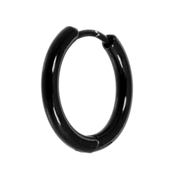 Серьга кольцо черное (2,5*19 мм)