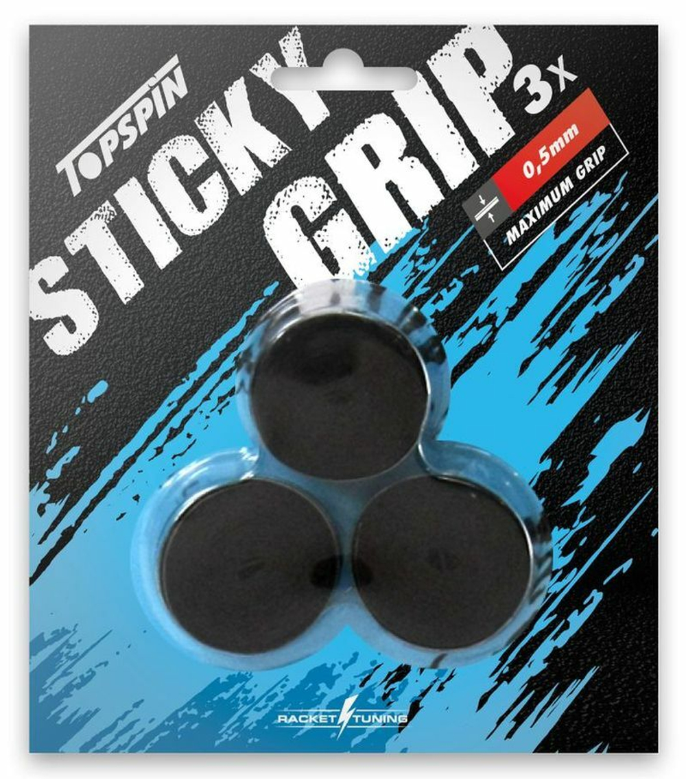 Намотки теннисные Topspin Sticky Grip 3P - black