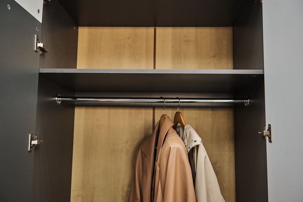 Коллекция Стокгольм Шкаф угловой (380) Серый Графит/Графит Глянец (Набор)