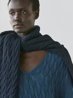 Massimo Dutti Свитер крупной вязки, синий