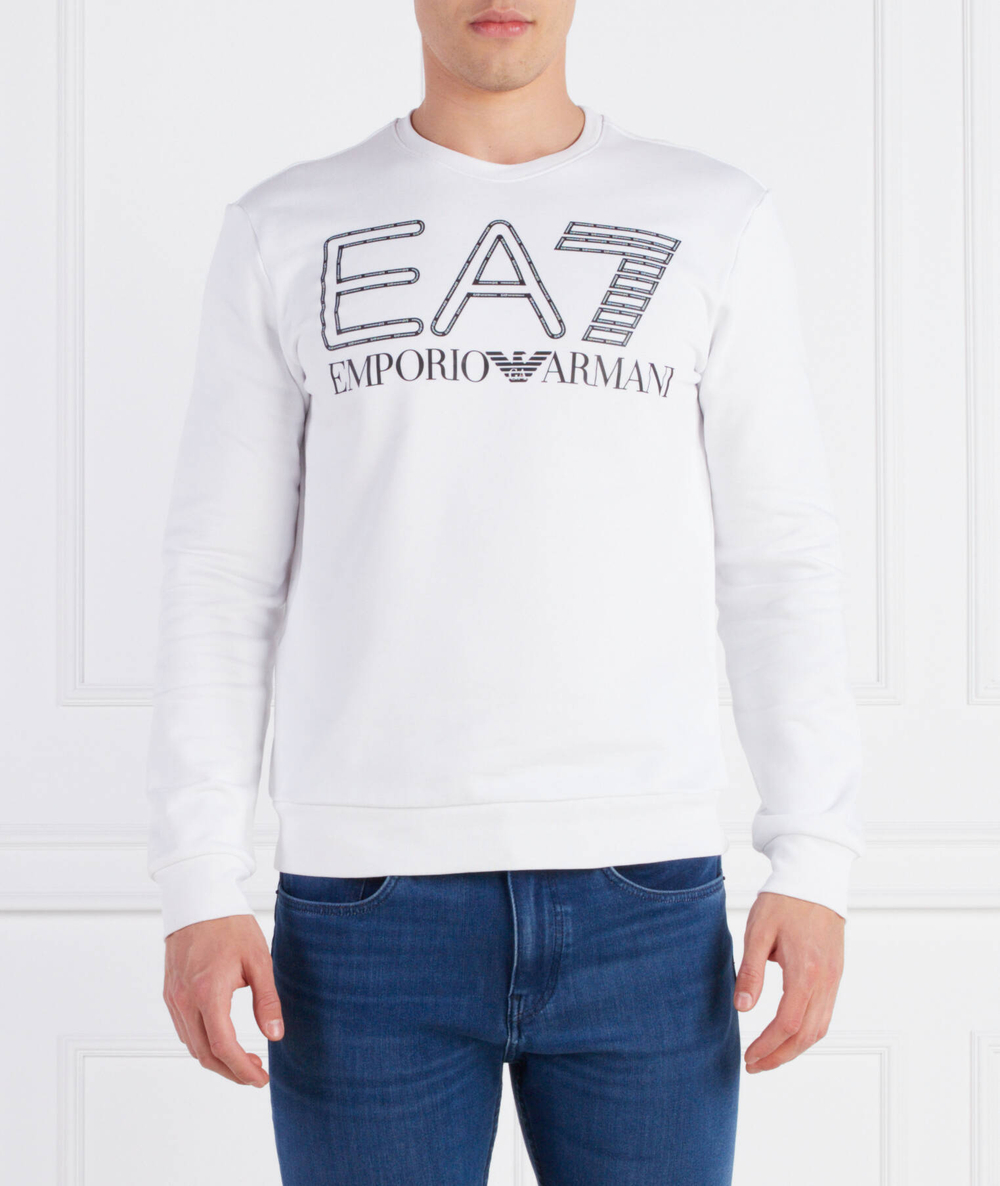 Худи EA7 - белый(6RPM08 PJSHZ)