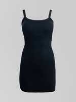 Платье 2019 по фигуре в рубчик на лямочках с чашками