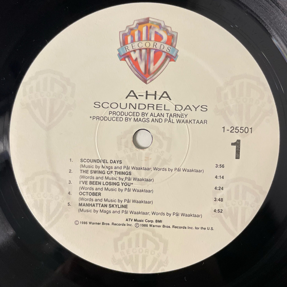 Винтажная виниловая пластинка LP A Ha Scoundrel Days (США 1986)