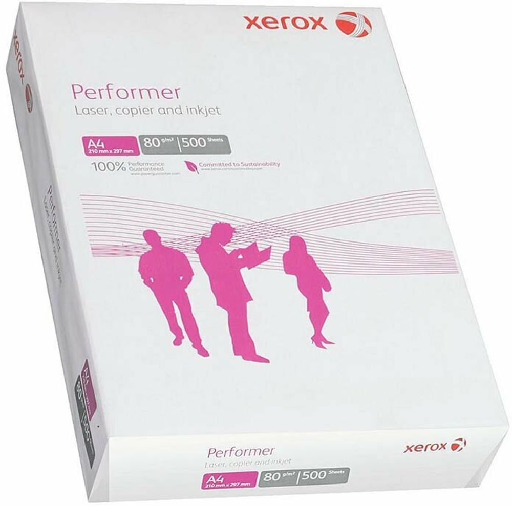 Бумага офисная А4, 80 г/м2, 500 л., марка С, XEROX PERFORMER, Россия, 146% (CIE), 003R90649