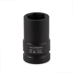WDK-711-8033L Головка торцева ударная глубокая 1", 6 граней, 33 мм