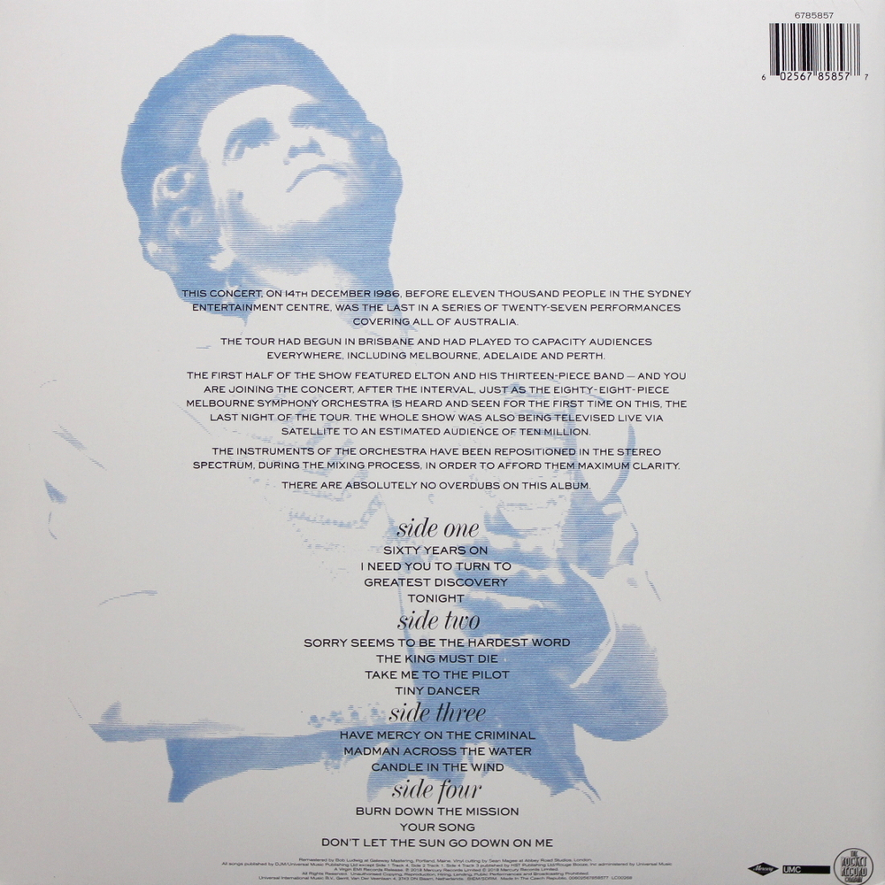Elton John With The Melbourne Symphony Orchestra / Live In Australia (2LP)