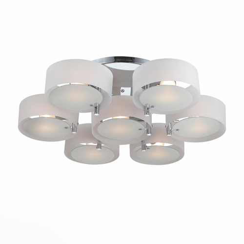 SL483.502.07 Светильник потолочный Хром/Белый E27 7*60W FORESTA