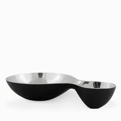 Миска Мetallic Dual, 35х20 см, серебристая