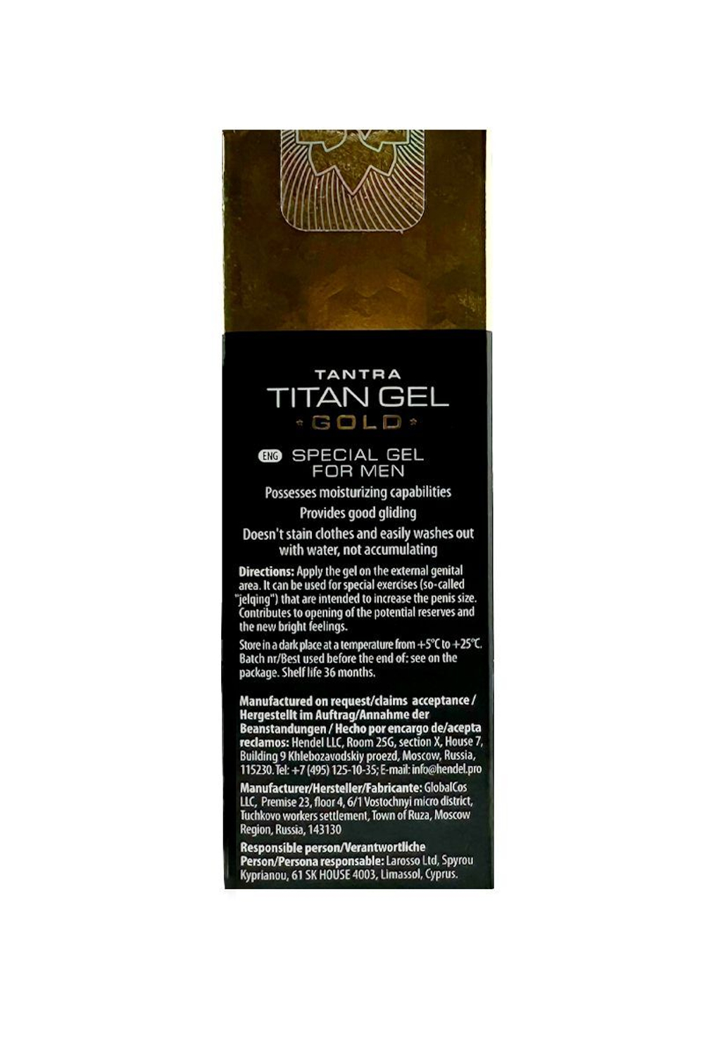 Гель для увеличения члена Titan Gel Gold Tantra, 50 мл