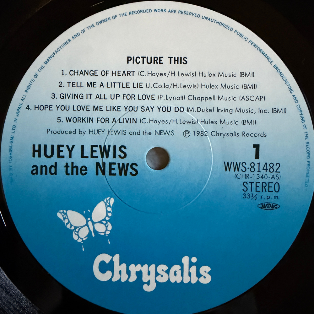 Huey Lewis And The News ‎– ‎Picture This (Япония 1982г.) Т