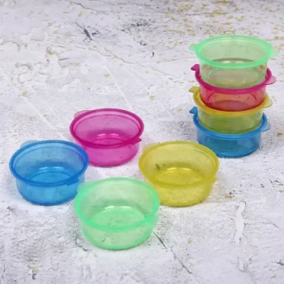 Набор контейнеров для продуктов 85мл 8шт 6*2,5см цветные