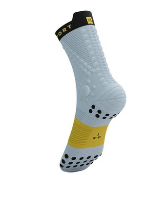 Теннисные носки Compressport Pro Racing v4.0 Trail 1P - grey dawn/ceylon yellow