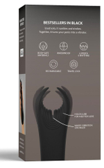 Черный фаллостимулятор Manta с вибрацией