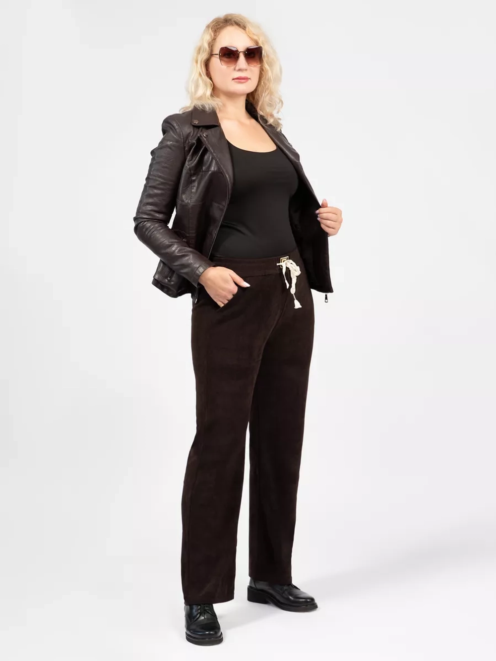 брюки вельветовые широкие палаццо на резинке