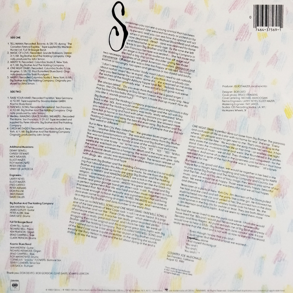 Janis Joplin / Farewell Song (LP)