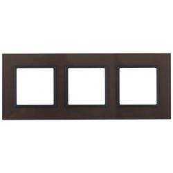 14-5103-13 ЭРА Рамка на 3 поста, стекло, Эра Elegance, бронза+антр