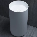 Раковина напольная Salini Armonia 01 130111G 45 из искусственного камня S-Sense, белая глянцевая