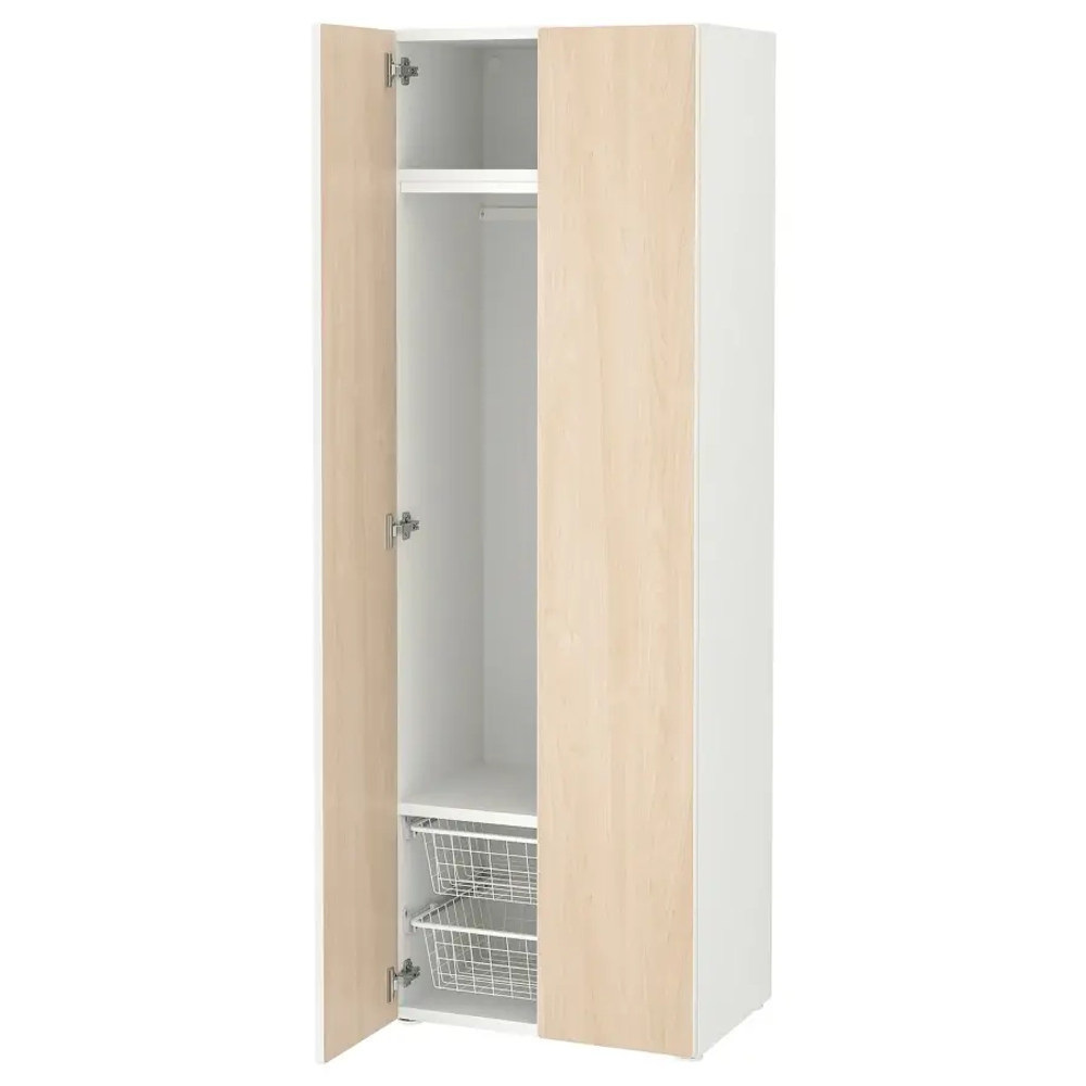 Шкаф - SMÅSTAD / SMАSTAD  IKEA /СМОСТАД  ИКЕА, 60х42х181 см, белый/под беленый дуб