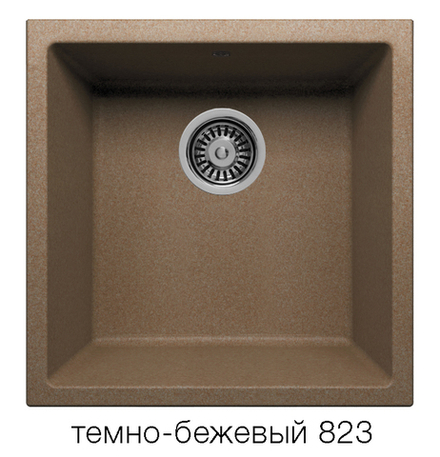 Кухонная мойка Tolero R-128 460x460мм Темно-бежевый №823