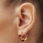 Серьги КОЛТ позолота с гранатами