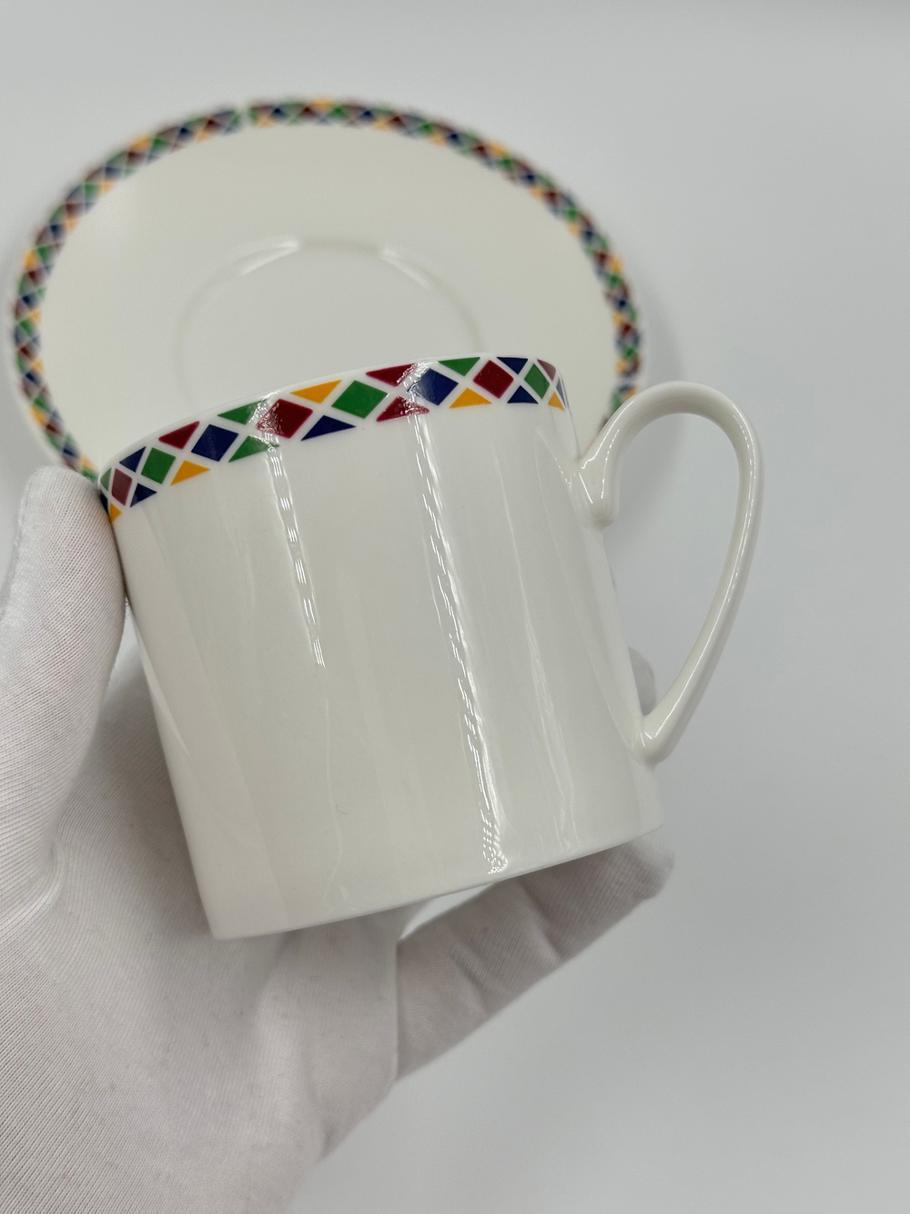 Кофейная пара белая Yves Saint Laurent by Yamaka