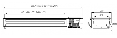 Холодильная витрина Carboma IDO A40 SM 1,6 0430 (VT3-G)