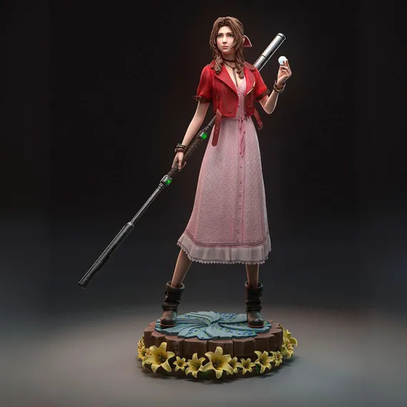 Aerith battle stance - Final Fantasy