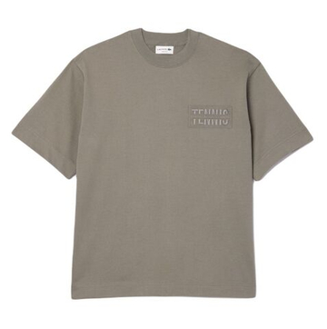 Теннисная футболка Lacoste Embroidered Loose Fit Cotton - grey
