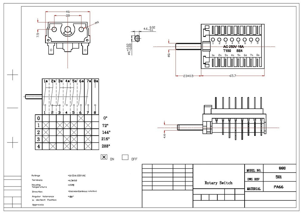 схема переключателя ST 880
