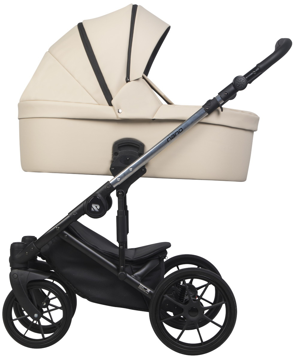 Детская коляска Riko Nano Thermo Ecco 3 в 1 с автокреслом Rant Cruise Black 03 Ivory beige (бежевый)
