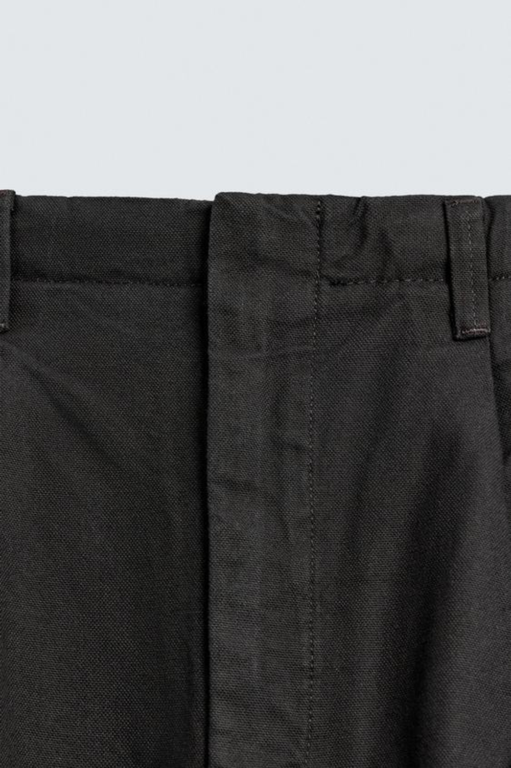 ZARA БРЮКИ WIDE FIT СО СКЛАДКАМИ, КОРИЧНЕВЫЙ