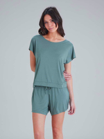 Футболка из вискозы для сна и дома (Размер: L) (Цвет: грязно-розовый)