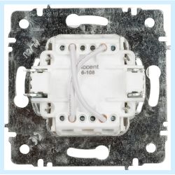 Переключатель Intro Accent 6-108-01 перекрёстный, 10А-250В, IP20, СУ, AL/CU, белый | Intro