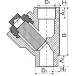 Фильтр косой 20 вн/нар EVER® plast БЕЛЫЙ (Россия)