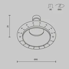 Встраиваемый светильник Пай / Share 1*GU10 10 Вт IP 54 Technical dl126-gu10-trs-mg