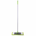 Швабра с флаундером 40 см, черенок 110 см евро, насадка МОП микрофибра СИНЕЛЬ, индивидуальная упаковка пакет, ЛЮБАША, 606313