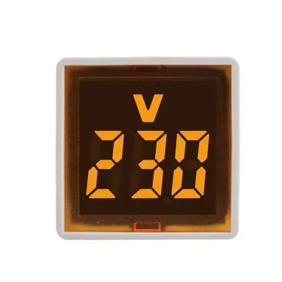 AC 220V 30mm квадратный европейский стандартный штекер LED цифровой дисплей AC вольтметр индикатор свет диапазон измерения 500V зеленый