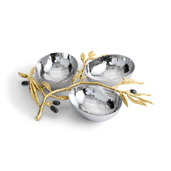 Менажница трехсекционная 27х22см Michael Aram Оливковая ветвь