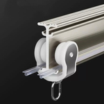 Карниз для штор изогнутый, алюминиевый, однорядный / двухрядный